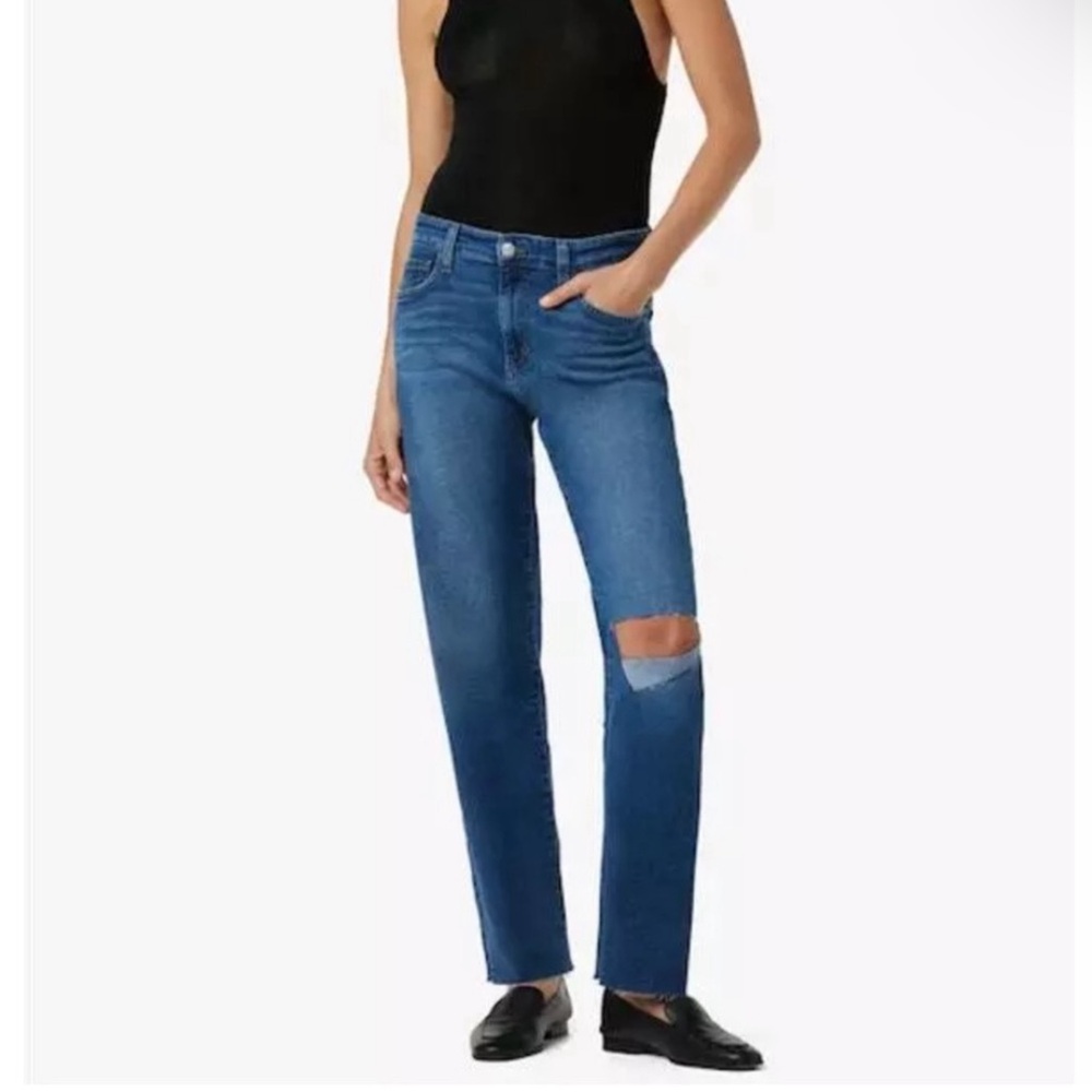 Joe’s Jeans Boyfriend Flawless Raw Hem Medium Wash Women’s Size 32 NWT - Picture 13 of 15